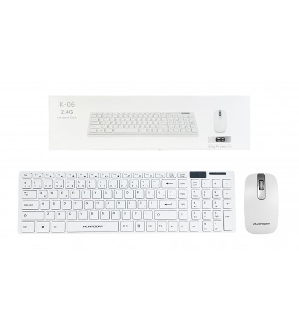 PL-374 WIRELESS KLAVYE&MOUSE SET (Beyaz)