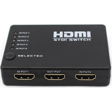 Sline 5 Port Hdmı Switch Kumandalı 3D Uyumlu