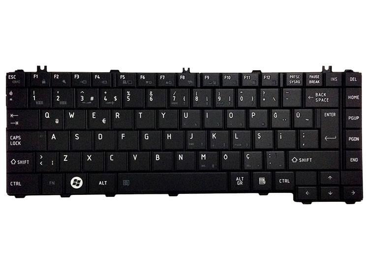 Toshiba Satellite C600 C600D C605 C605D C630 C630D C635 C635D C640 C640D C645 C645D L600 L600D L605 L605D L630 L630D L635 L635D L640 L640D L645 L645D L700 L700D L730 L730D L735 L735D L740 L740D L745 L745D Klavye (Siyah)