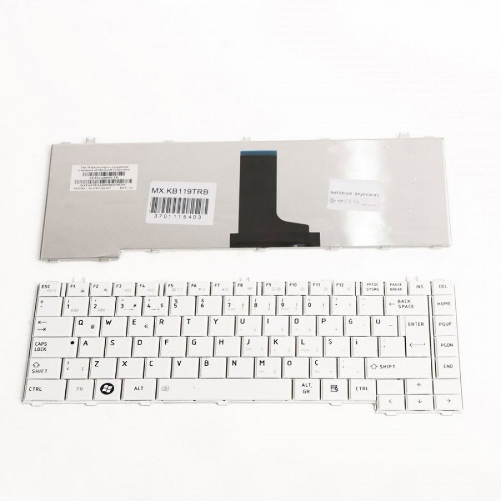 Toshiba Satellite C600 C600D C605 C605D C630 C630D C635 C635D C640 C640D C645 C645D L600 L600D L605 L605D L630 L630D L635 L635D L640 L640D L645 L645D L700 L700D L730 L730D L735 L735D L740 L740D L745 L745D Klavye Beyaz 