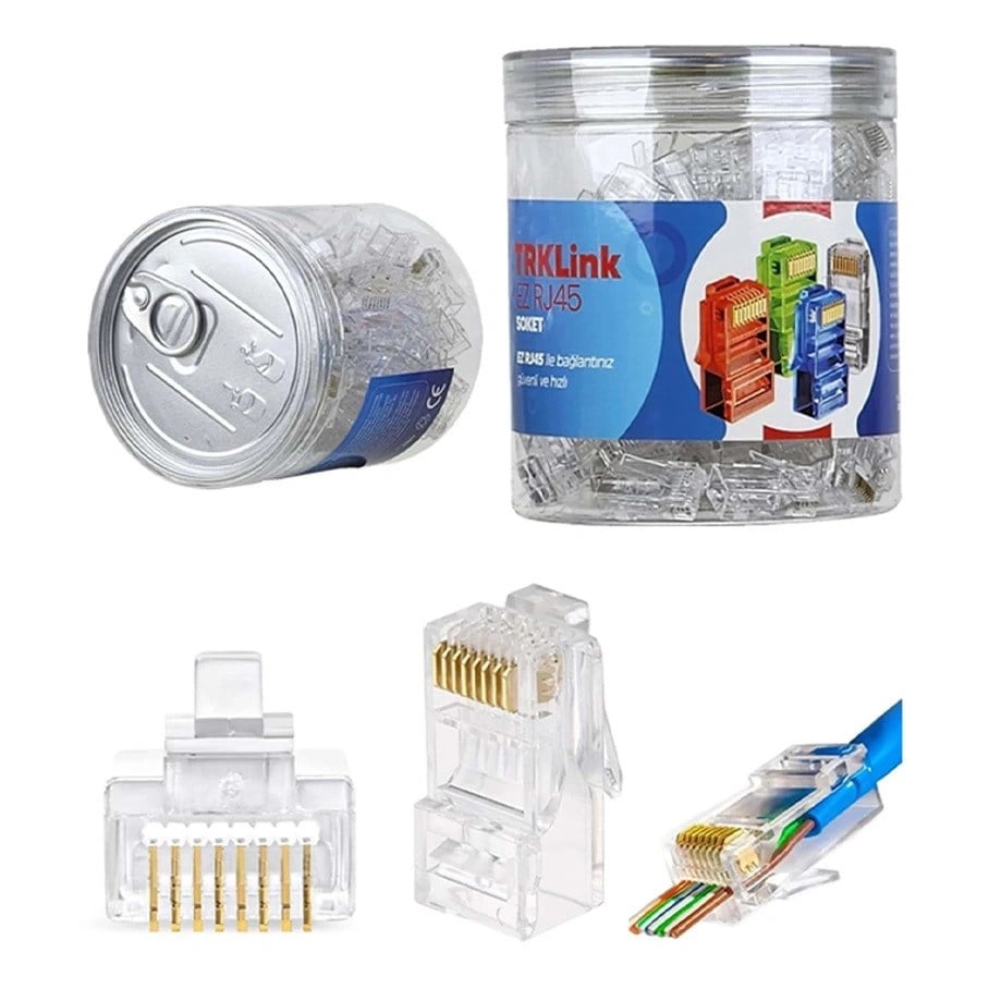 TRKLink EZ RJ45 KONNEKTÖR 100 'lü PAKET YENİ NESİL