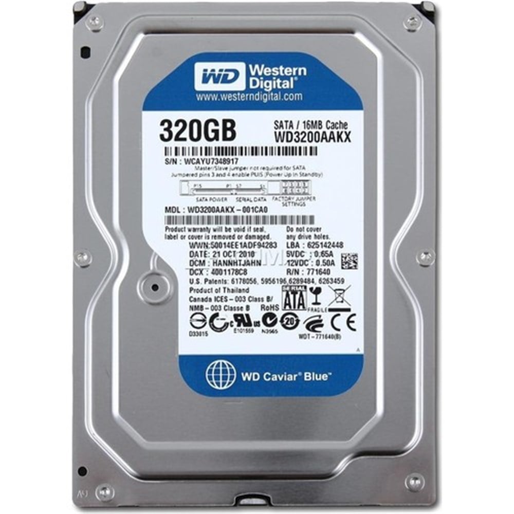 Western Digital Wd 320 Gb 16 MB 7200rpm 3.5 Masaüstü Harddisk Wd3200