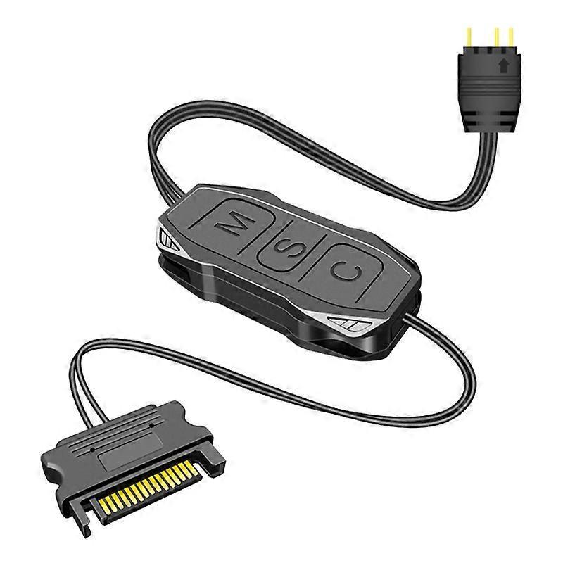 5V 3pin Argb Denetleyici Sata Pin Güç Kaynağı Masaüstü Bilgisayar Uzaktan Kumanda 3pin 5V Kasa LED Aydınlatma