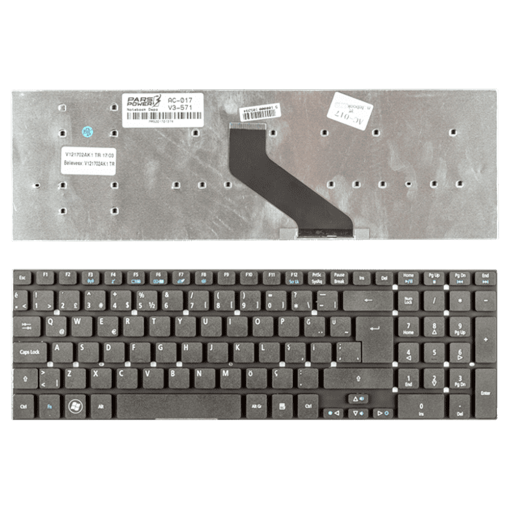 Acer Aspire E1-532PG E1-570 E1-570G E1-572 E1-572G E1-572P E1-572PG E1-731 E1-731G E1-771S E1-771G ES1-512 E5-511 E5-511P E5-521 E5-521G E5-551 E5-551G E5-571 E5-571G E5-571P E5-571PG E5-721 E5-731 E5-731G E5-771 E5-771G KLAVYE