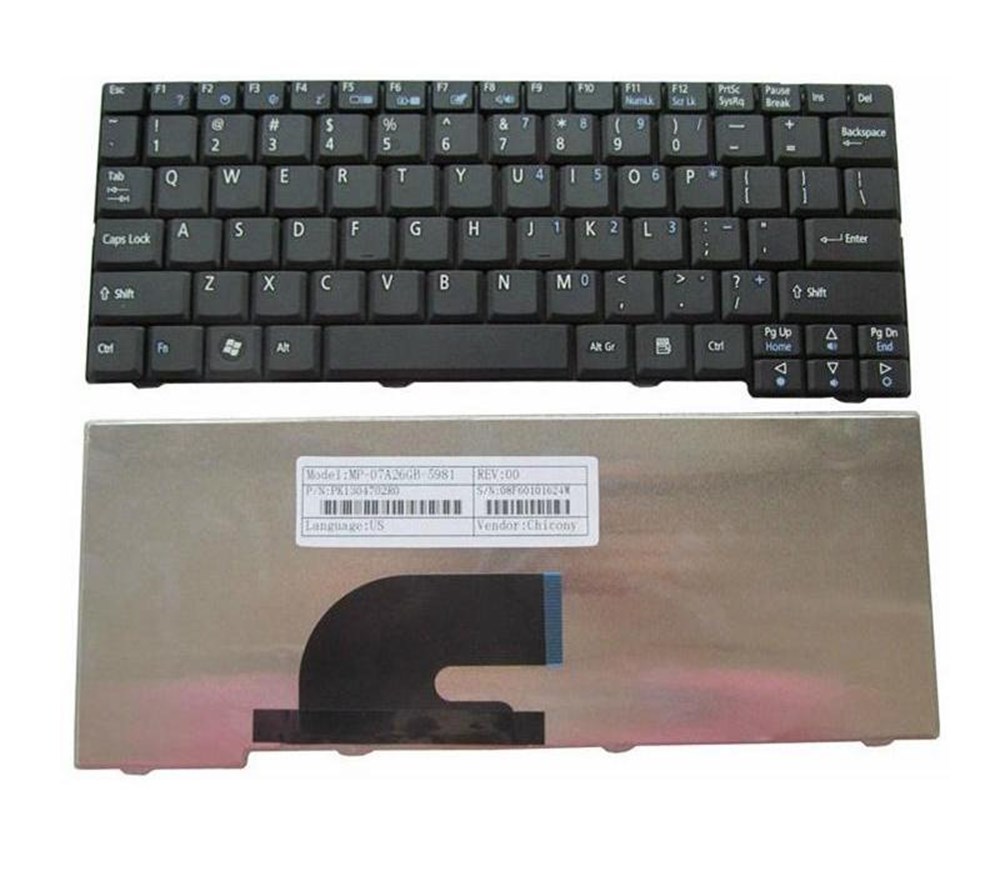 Acer Aspire One ZG5 ZG6 ZA8 ZG8 KAV10 KAV60 ZG6 531H 571 eM250 A110 A110L A150 A250 531H P531H A150 AO531H AOA110 D150 AOA150 D250 AOD150 AOD250 110l Klavye