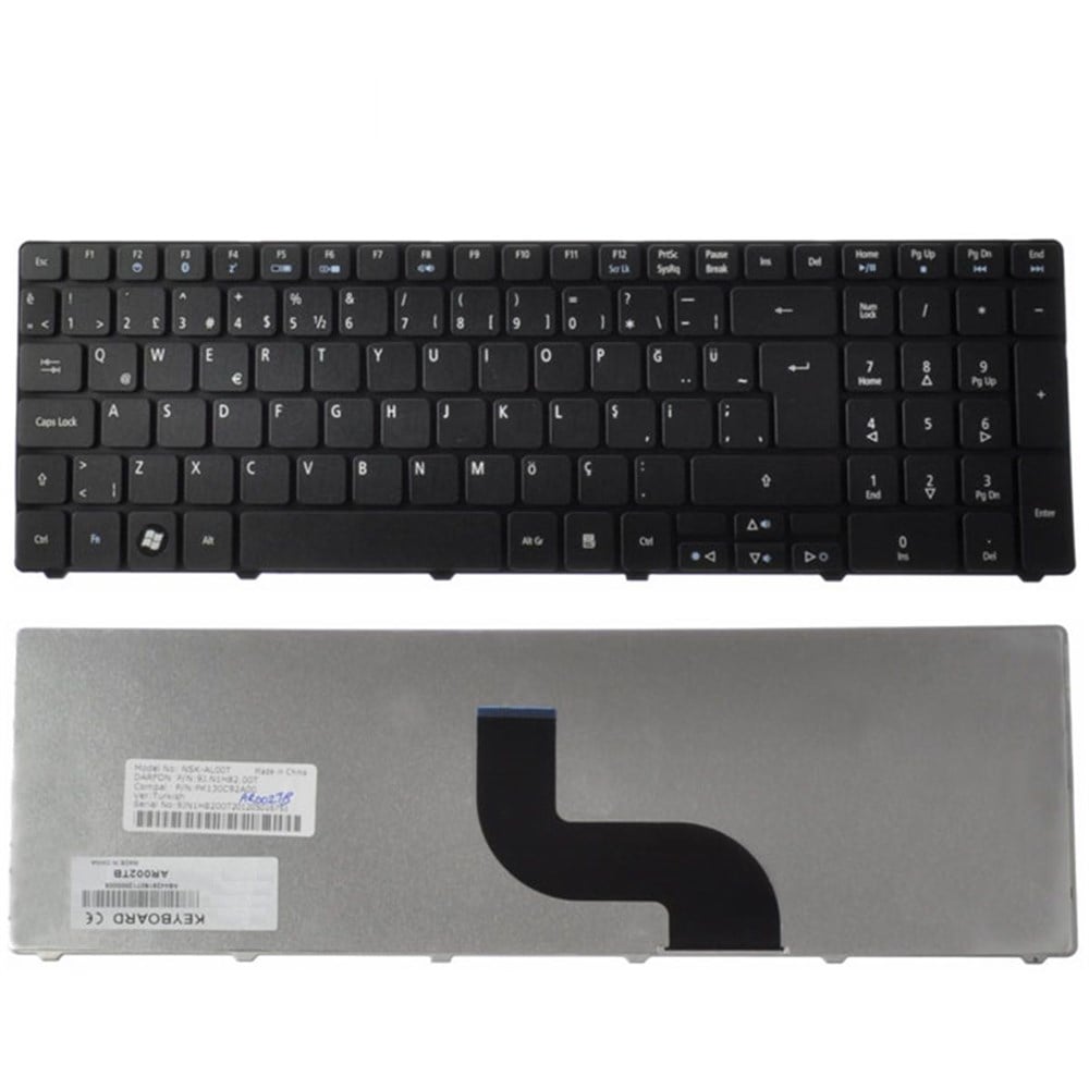 Acer V104702AK3, V104730AK1 V104702AK2 PK130C91119 Klavye Siyah