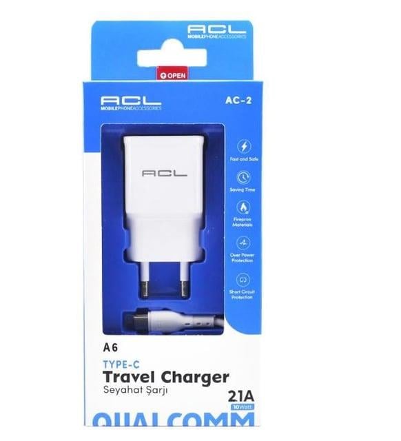 ACL 2.1A Şarj Aleti Adaptör ve Micro USB Kablo 1M