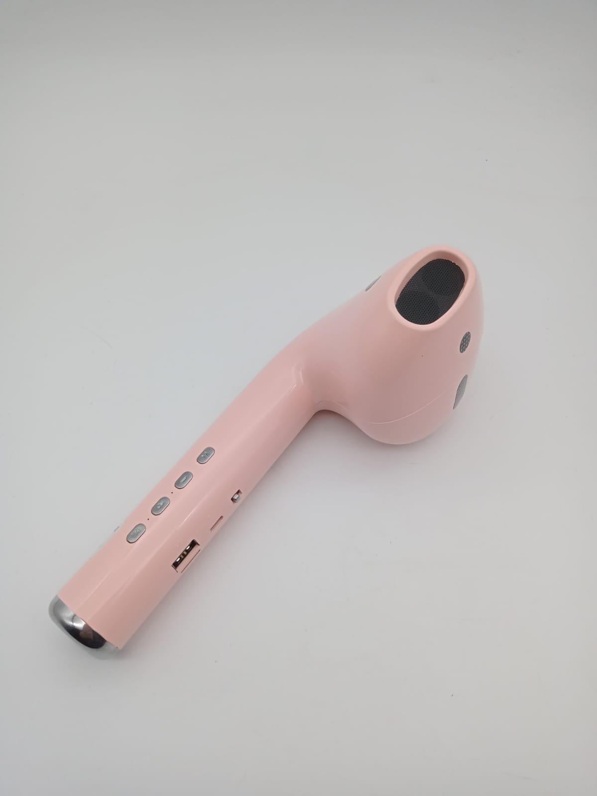 Airpods Görünümlü Bluetooth Hoparlör Ses Bombası Dev Kulaklık Hoparlör Pembe renk