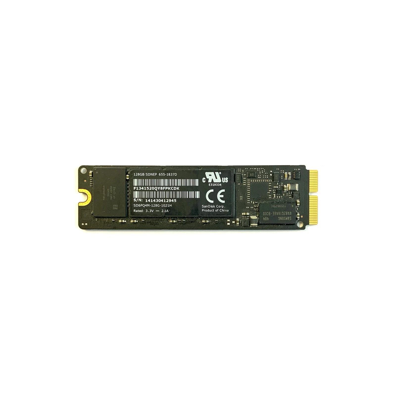 Apple MacBook Pro SanDisk 128 GB PCI-e 3.0 x4 M.2 2280 SSD 655-1837D SD6PQ4M-128G-1 021H