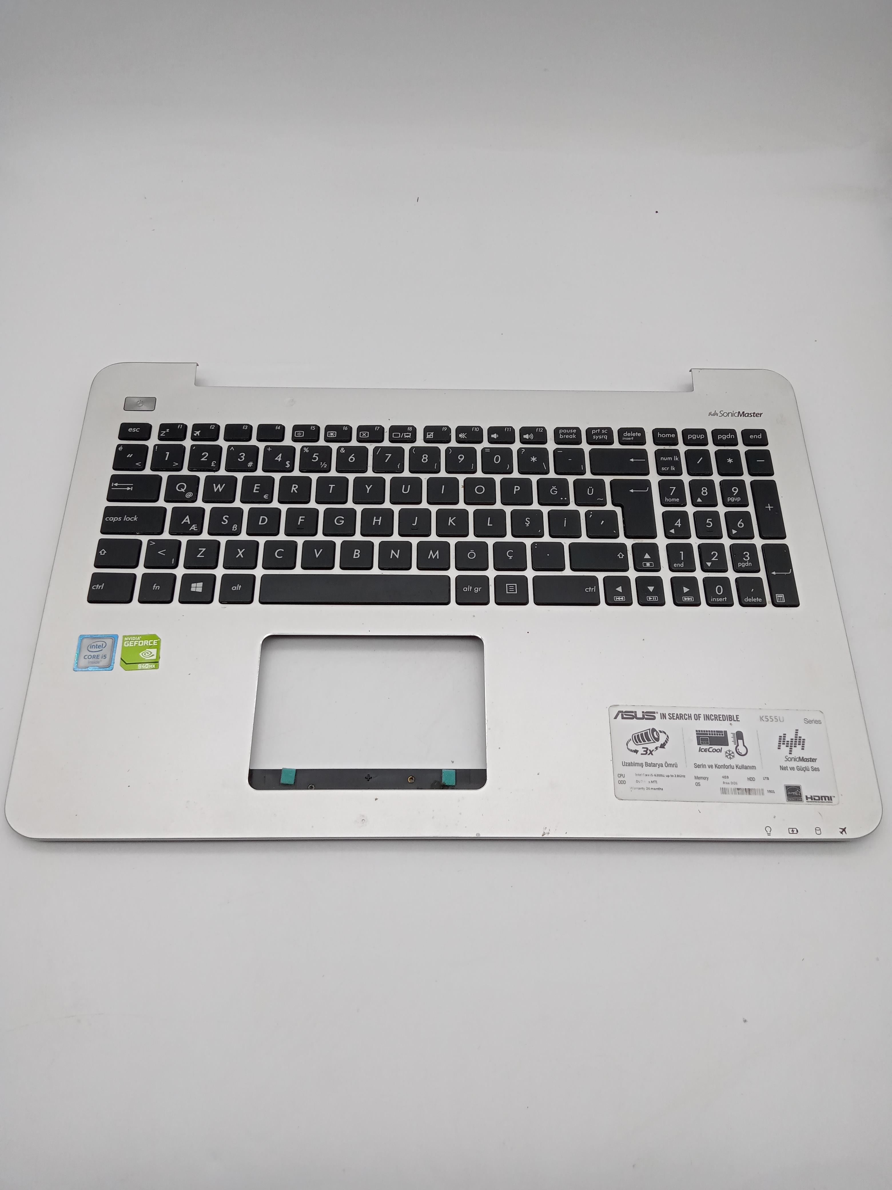 ASUS K555U Notebook Üst Kasa Klavye