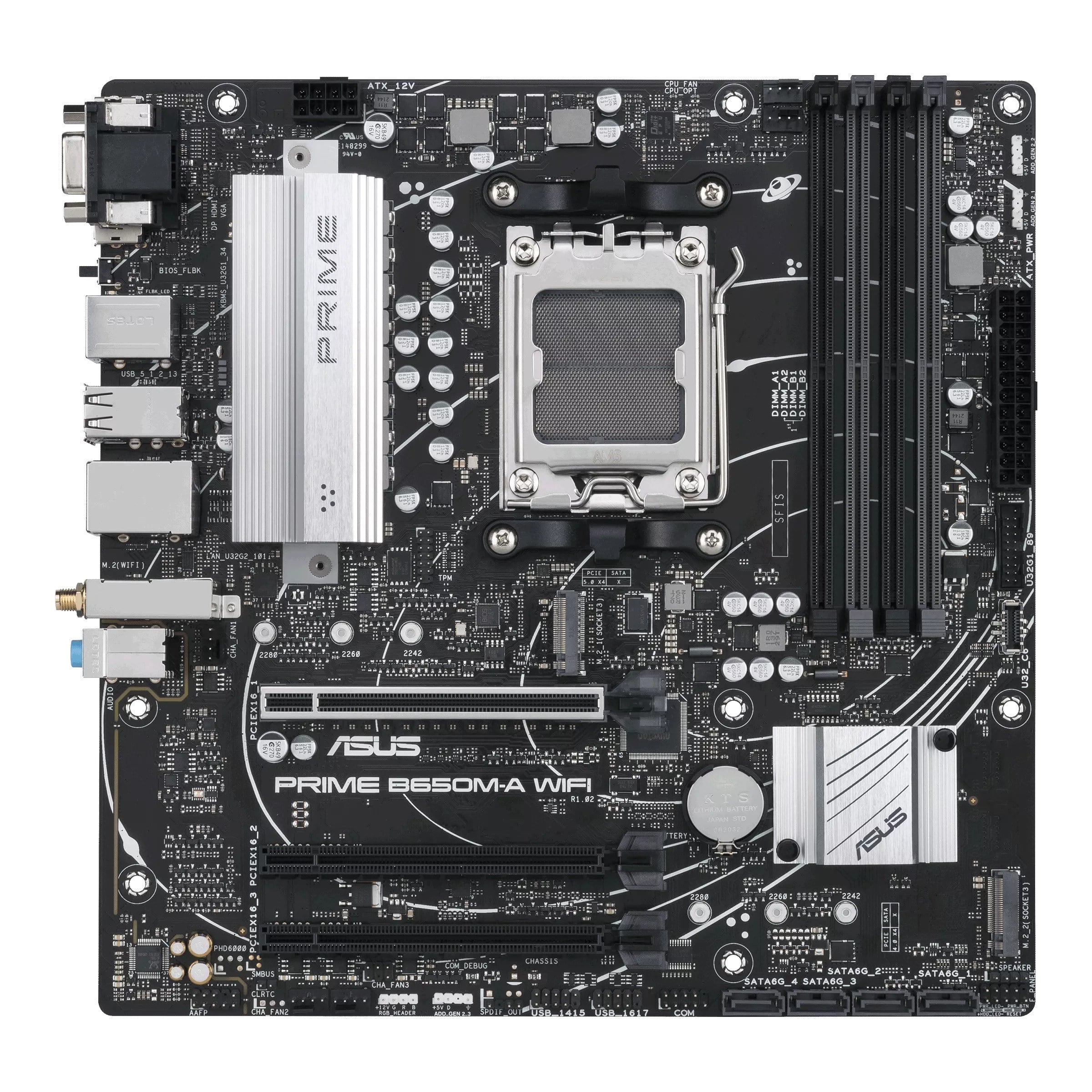ASUS PRIME B650M-A DDR5 HDMI DP,mDP PCIe 16X v5.0 AM5 mATX