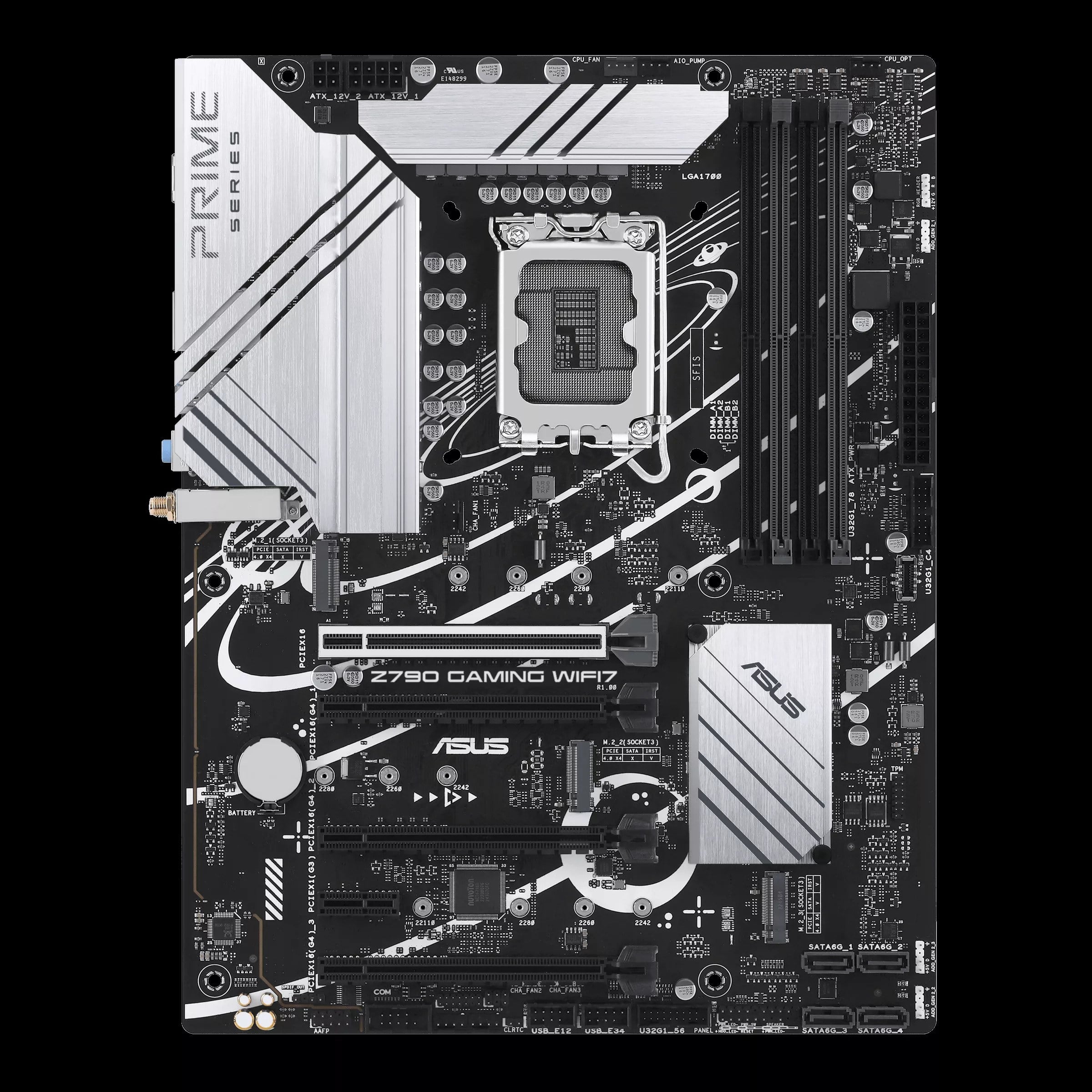 ASUS PRIME Z790-P WIFI, 4xDDR5, 3x M.2, HDMI, DP, Type-C, Wi-Fi 6, Bluetooth 5.2, 12-13.Nesil, LGA1700 Soket, ARGB Gaming