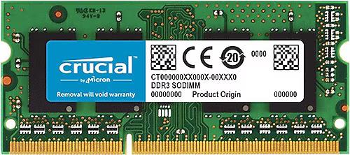Crucial 2GB DDR3 CT25664BF160B Bellek (DDR3L, 1600 MT/s, PC3L-12800, SODIMM, 204-Pin)