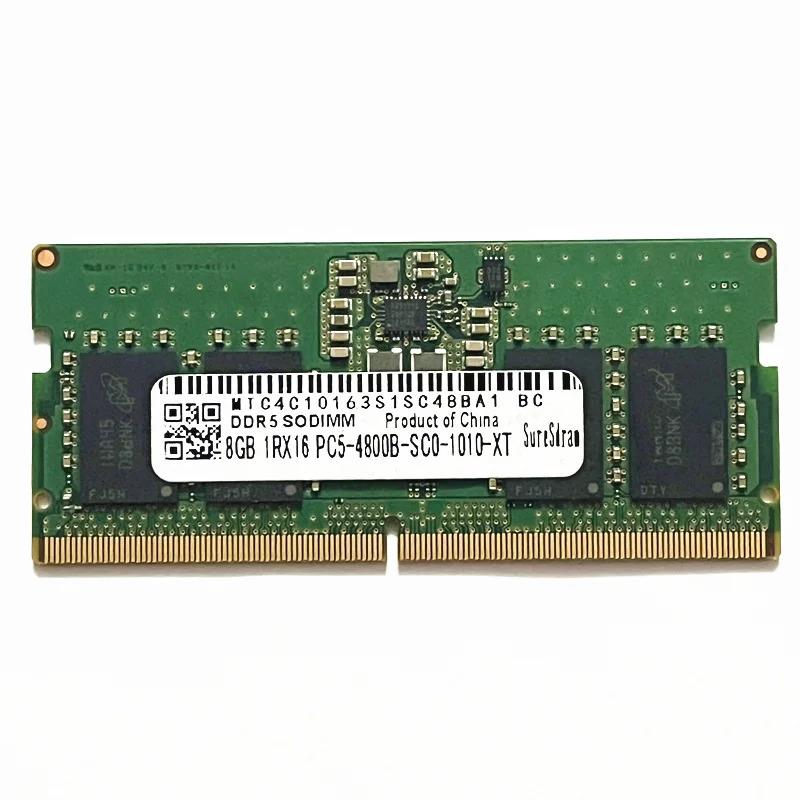 DDR5 SODIMM 8 8GB 4800MHz dizüstü bellek DDR5 8GB 1RX16 PC5-4800B-SC0-1010-XT Micron Notebook Ram