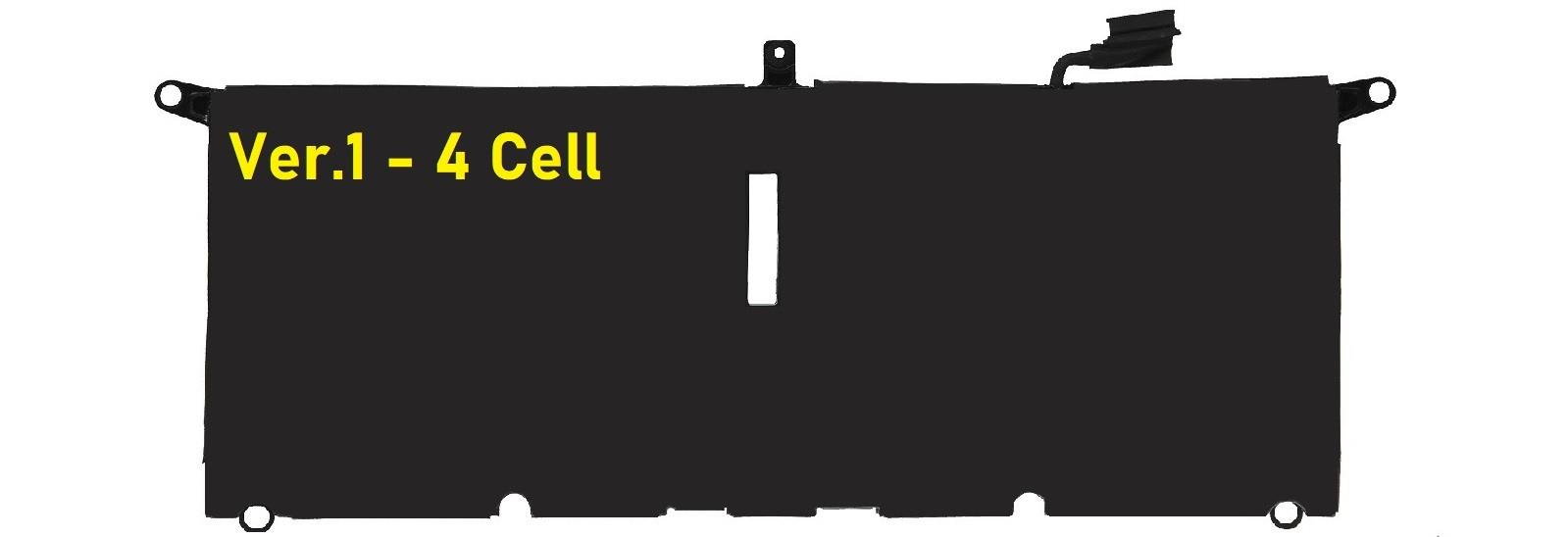 Dell Inspiron 7400 E7400 Notebook Bataryası - Pil - Ver.1 - 4 Cell