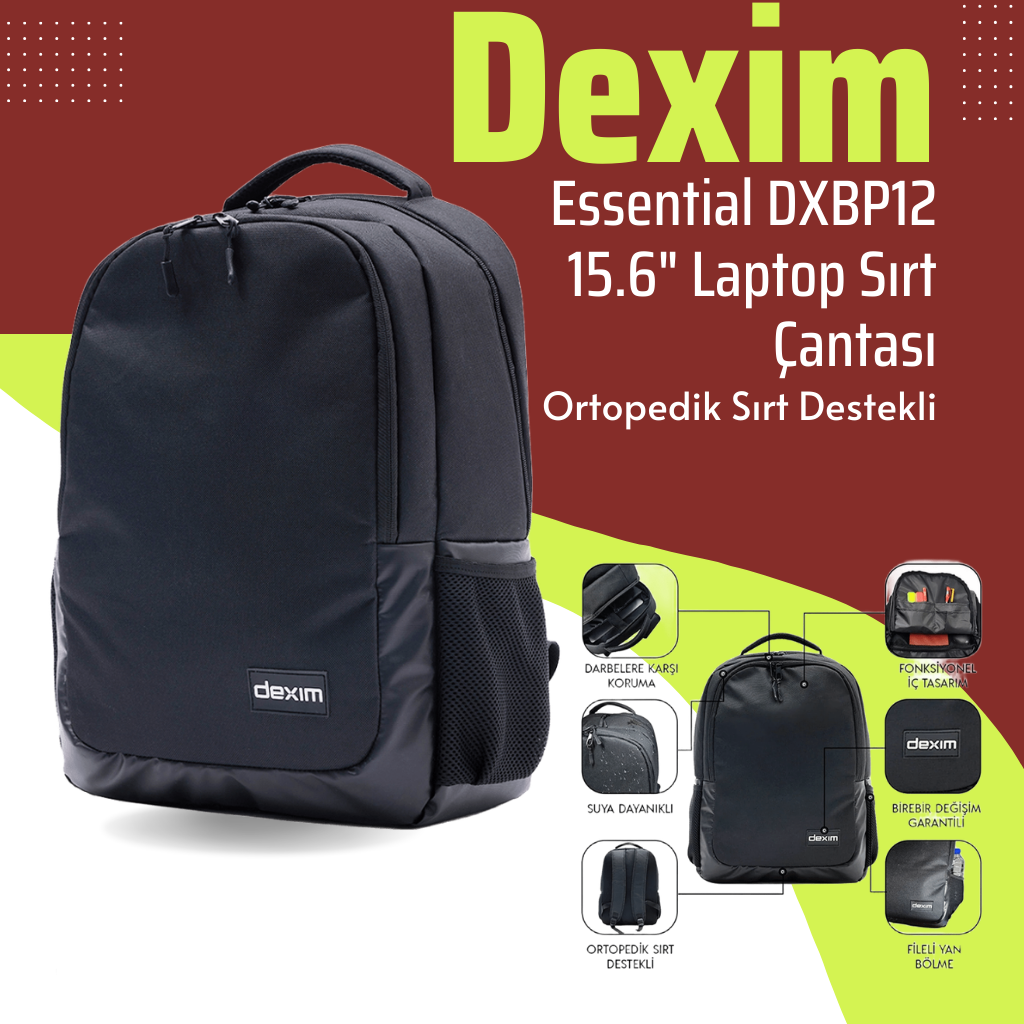 Dexim Essential DXBP12 15.6 Laptop Sırt Çantası