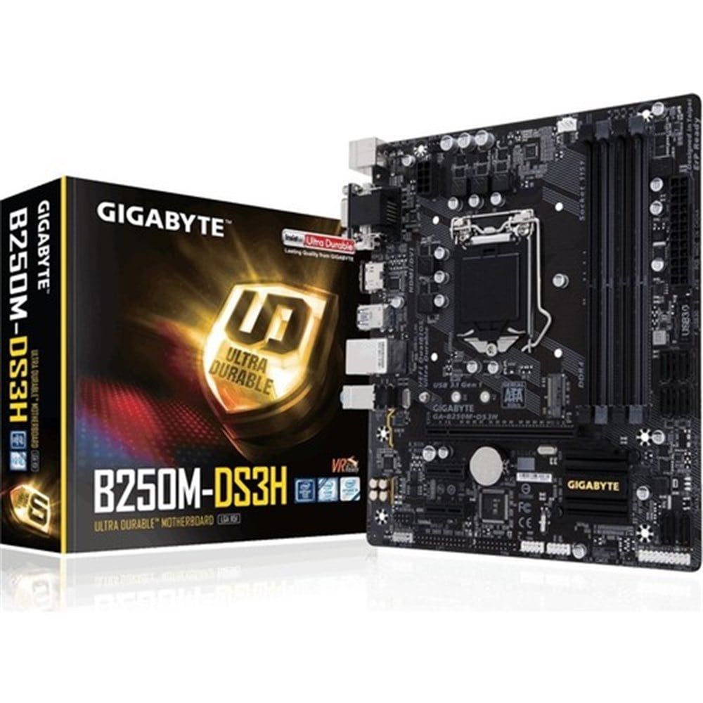 Gigabyte GA- B250M-DS3H Intel B250 DDR4 2400MHz Soket 1151 ATX Anakart