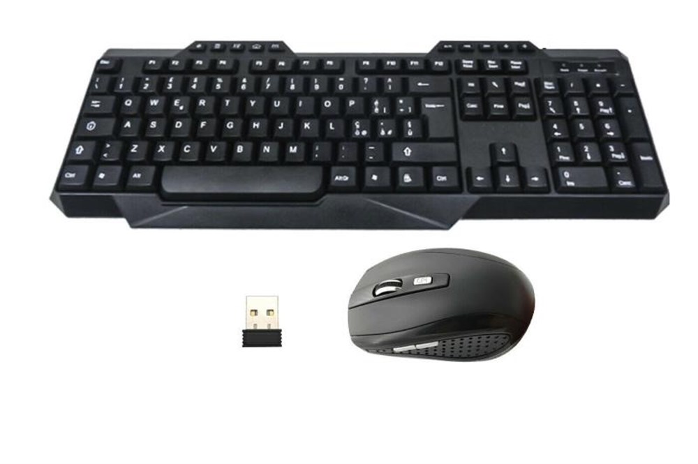 GK300 Kablosuz Klavye Mouse Ses Multimedia