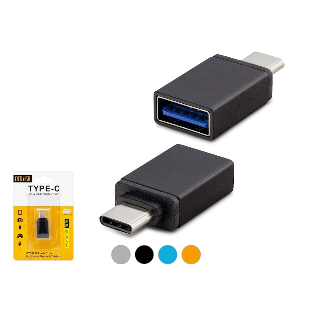 HADRON H4457K OTG TYPE-C TO USB METAL KUTULU