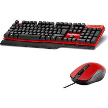 HADRON Wıred Hd861k Mekanik Hisli Oyuncu Klavye Mouse Seti Gaming Set Hd861