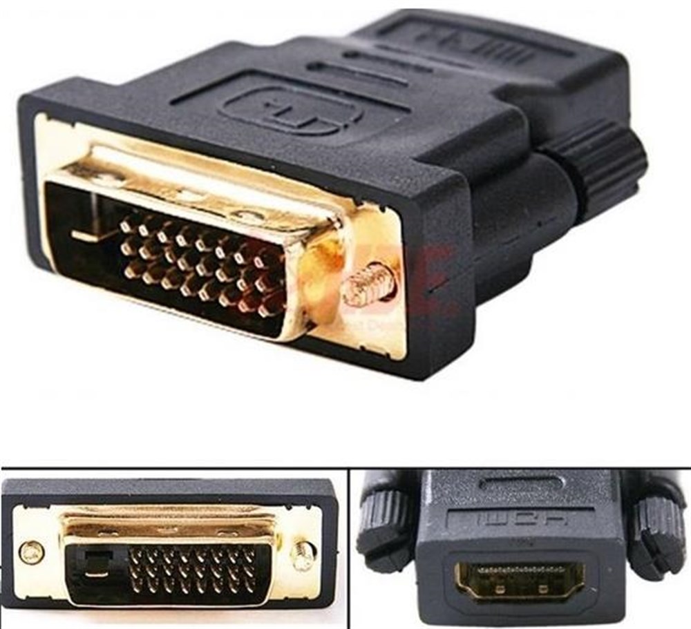 Hdmi DİŞİ DVİ (24+1) ERKEK ÇEVİRİCİ DÖNÜŞTÜRÜCÜ ADAPTOR TV LCD MONİTÖR KASA PC LAPTOP