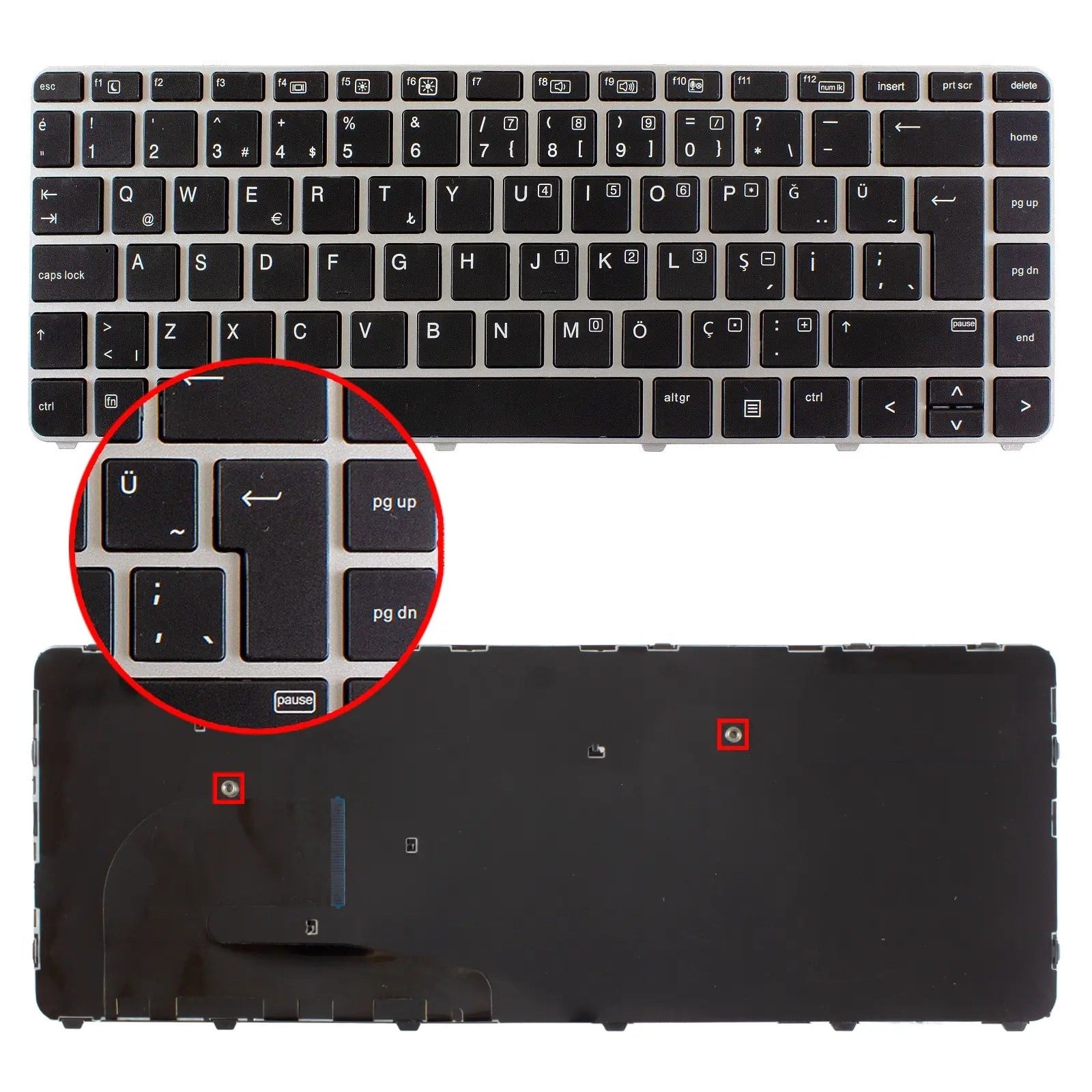 HP EliteBook 840 G3, 840 G4, 745 G3, 745 G4, 848 G3, 848 G4 9Z.NCHBV2.20H 836307-141 819876-141 819877-BB1 ISR, 836808-BB1, NSK-CY2BV, Klavye Keyboard Tuştakımı