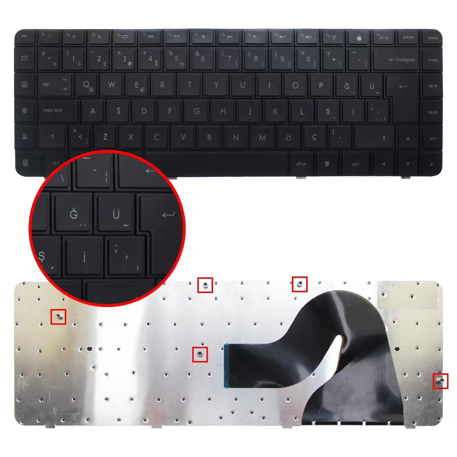 HP G62-b38ST G62 b56ST, G62 CQ62 G56 CQ56 AX6 MP-09J86TQ-886, MP-09J83US-920 Notebook Klavye