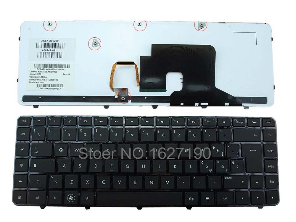 HP LX6 DV6-3000 DV6-3100 DV6-3200 DV6-3300 DV6-4000 597630- 051 DH1 141 BA1 Notebook Klavye Işıklı