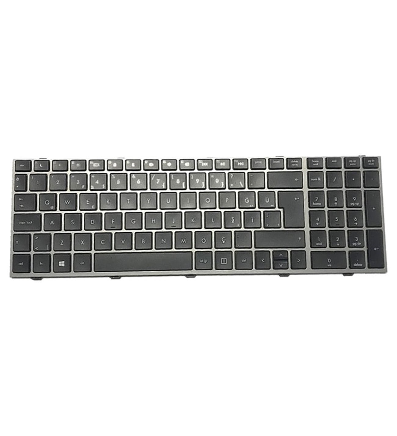 HP ProBook 4540s 4545s 4740s 4745s 8K1390, SN8114, NSK-CC3SW, 702237-141, 10M16Tq-4422 Klavye Tuş Takımı Çerçeveli Gümüş Klavye TuşTakımı Q-Türkçe