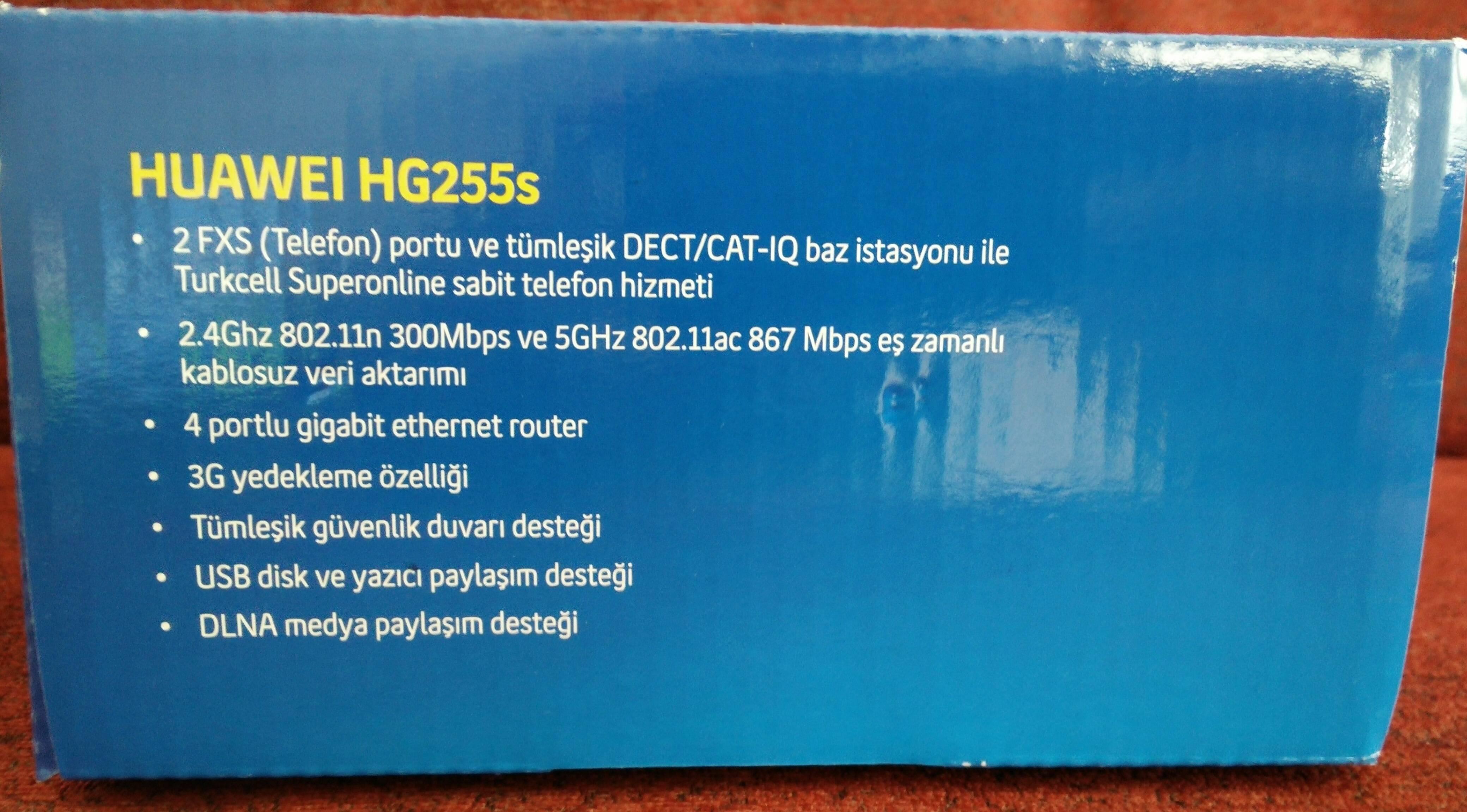 HUAWEİ HG255s FİBER UYUMLU WİFİ İNTERNET MODEM