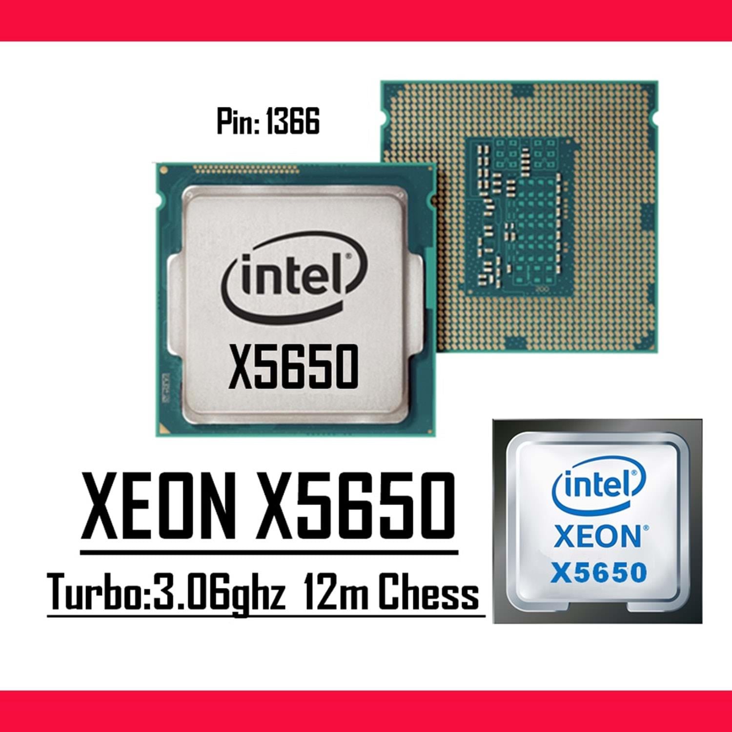 İntel Xeon İşlemci X5650 12 MB Önbellek, 2,66 GHz, 6,40 GT/s İntel QPI