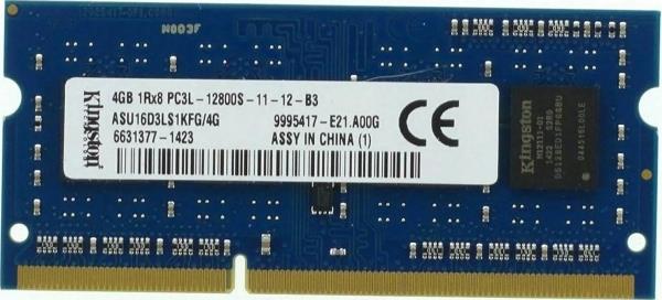 Kingston HP16D3LS1KFG/4G 4 GB PC3-12800S DDR3 1600 MHz Ram