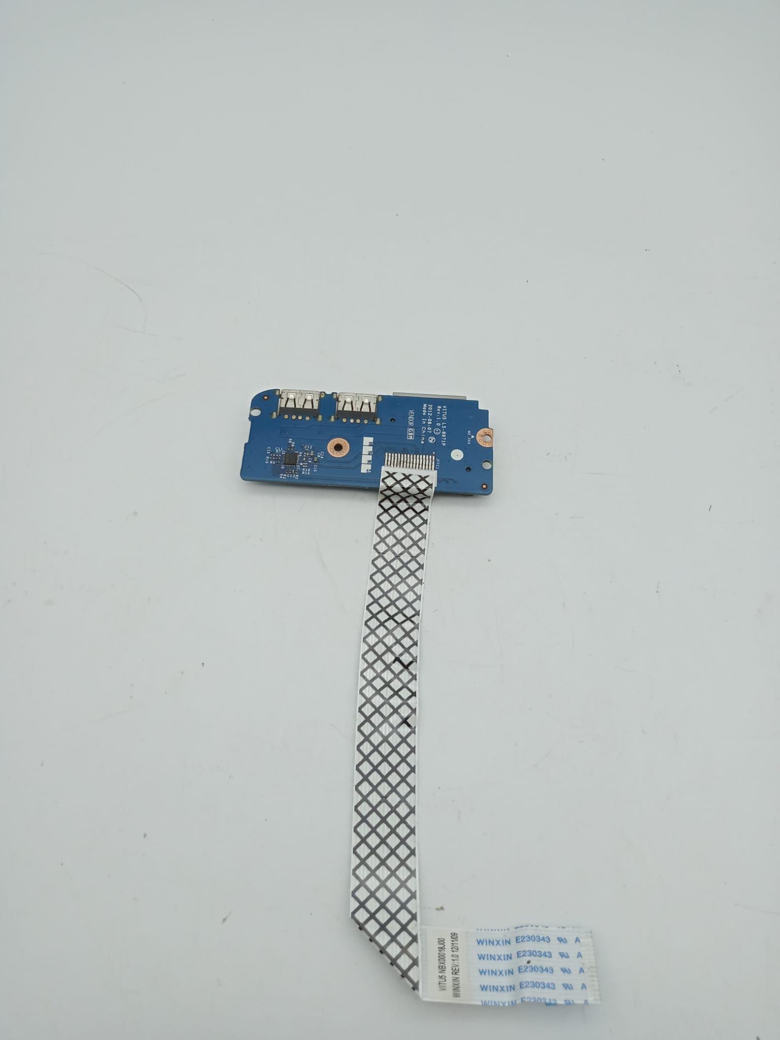 Lenovo Orijinal ideapad U510 20191 4941 Notebook SD Kart Okuyucu USB Port Board