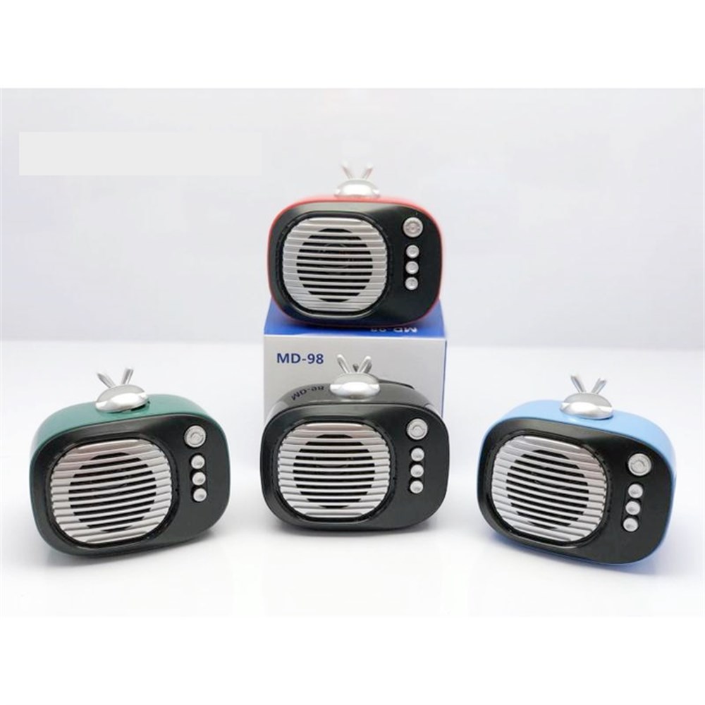 MD-98 Retro Style Bluetooth Hoparlör Fm Radyo Usb Ve Hafıza Kartı 