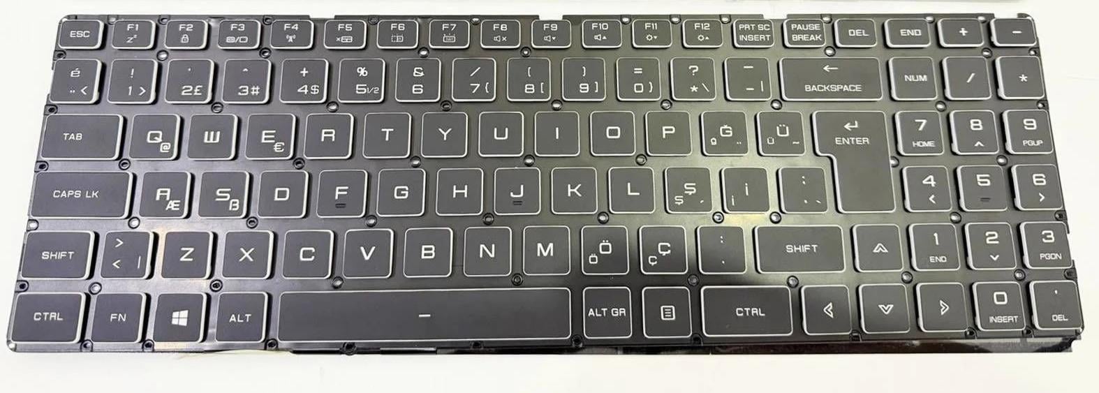 Monster Abra A5 V15 Serisi Rgb A5 V15.1, A5 V15.2, A5 V15.3, A5 V15.4, V15.10, V15.10.1 Orjinal Klavye Tuş Takımı