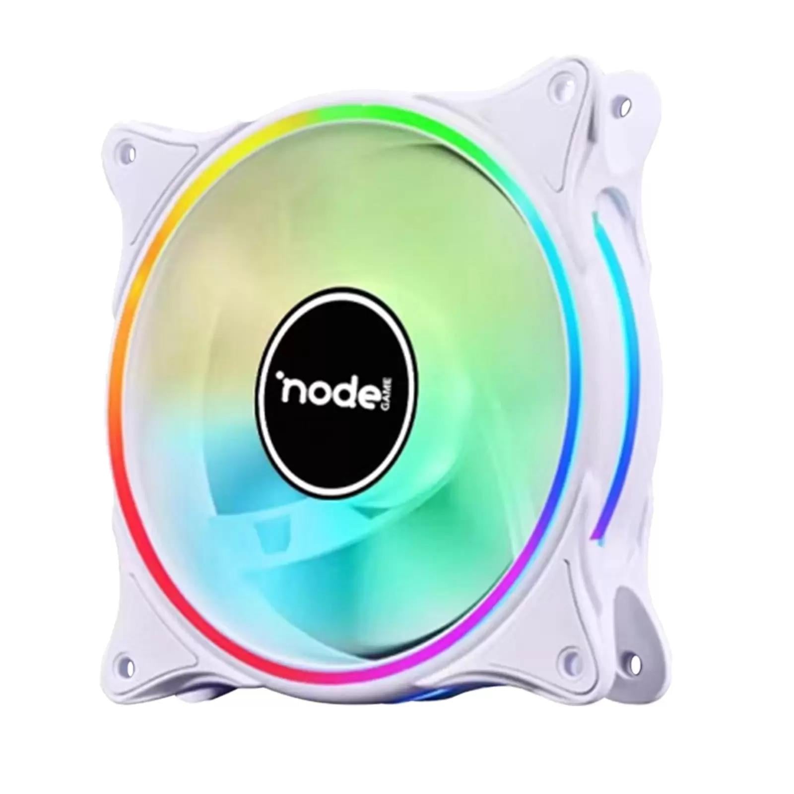 Node Game 12cm Rainbow Led Fan - Performans Seri Sessiz Kasa Fanı FAN1RBW (Beyaz)