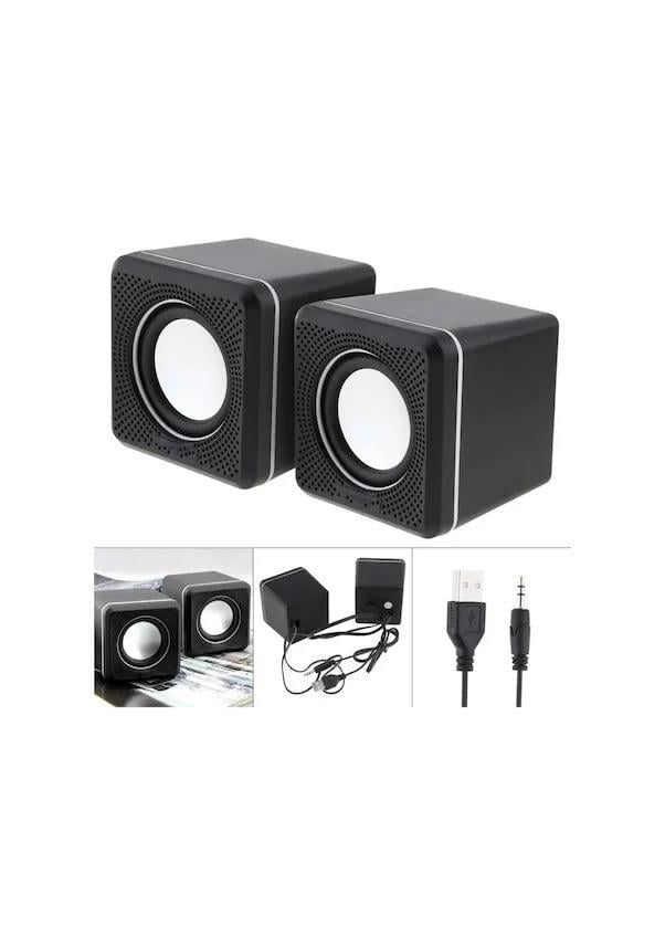 Pc Usb Mini Speaker 1+1 Hoparlör Ses Sistemi 