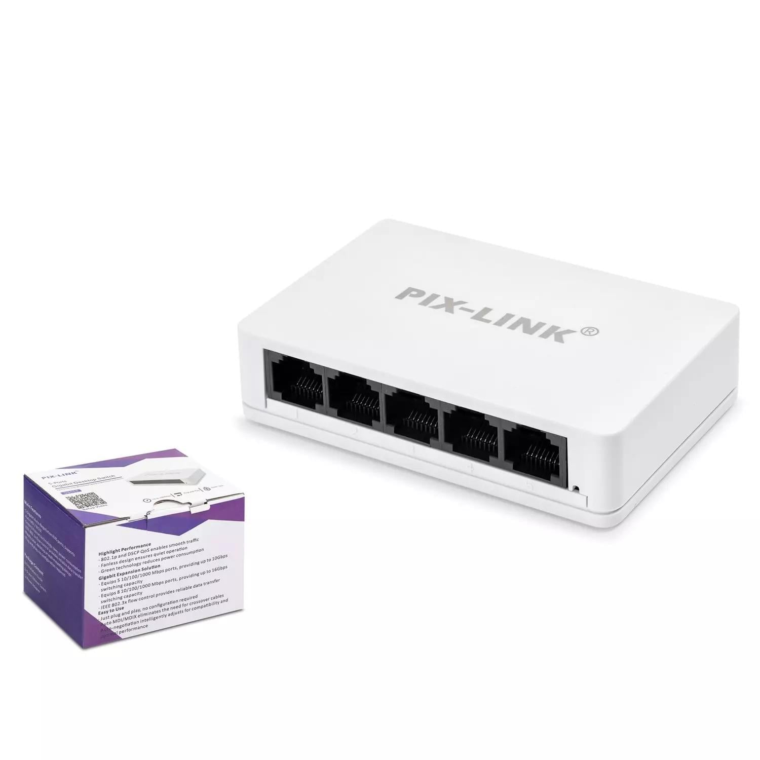 Pix-Link Lv-Gs05 Ethernet Switch 10/100/1000Mbps Gıgabit 5Port