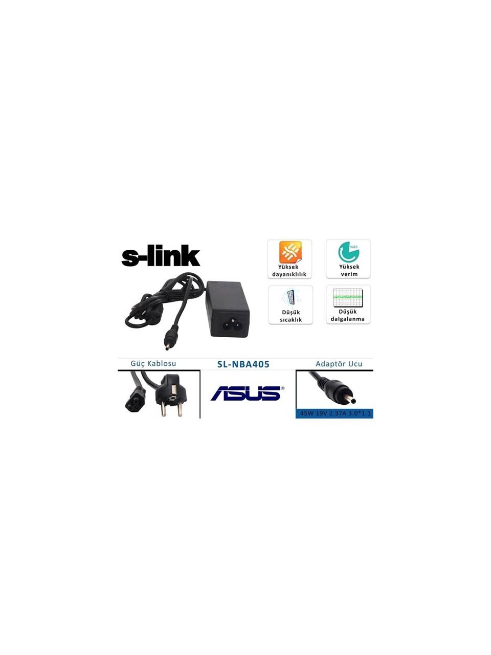 S-Link Sl-Nba405 45W 19V 2.37A 3.0*1.1 Asus Notebook Standart Adaptör