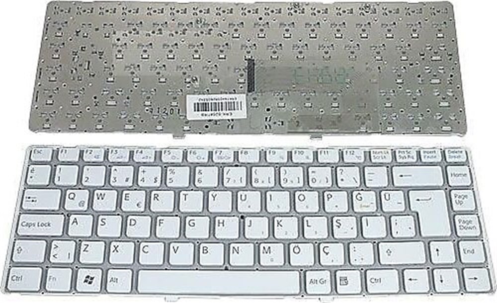 SONY VAIO VGN-NW VGN NW PCG-7171M PCG-7181M VGN-NW120J VGN-NW125J/T Klavye Tuş Takımı Beyaz Renk