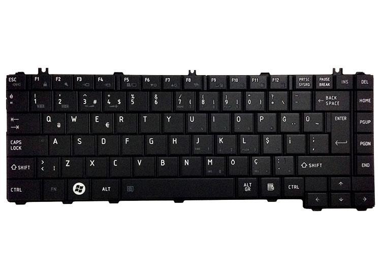 Toshiba Satellite C600 C600D C605 C605D C630 C630D C635 C635D C640 C640D C645 C645D L600 L600D L605 L605D L630 L630D L635 L635D L640 L640D L645 L645D L700 L700D L730 L730D L735 L735D L740 L740D L745 L745D Klavye (Siyah)
