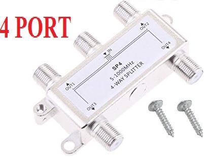 Uydu 4'lü Splitter Kablo Tv Rg6 Anten Çanak Çoklayıcı Dağıtıcı