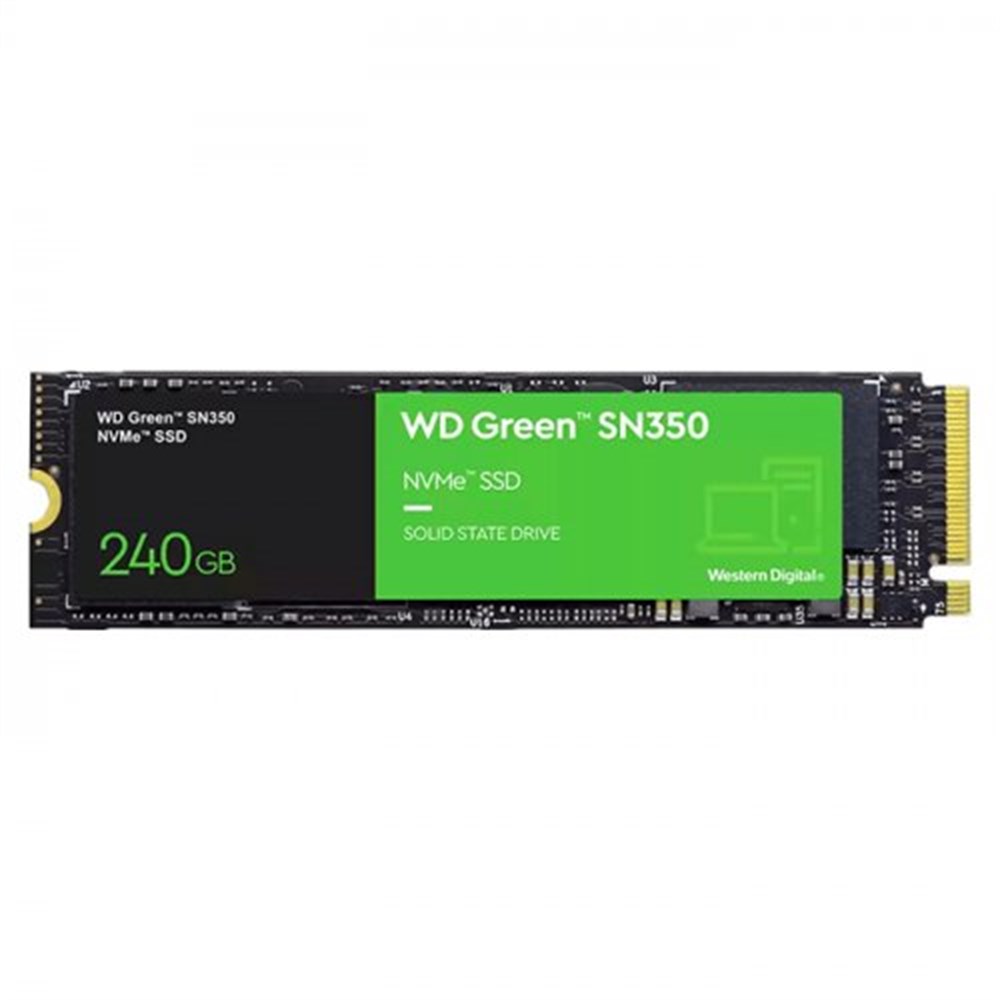 WD Green SN350 WDS240G2G0C 240GB 2400/900MB/s PCIe NVMe M2 SSD Disk
