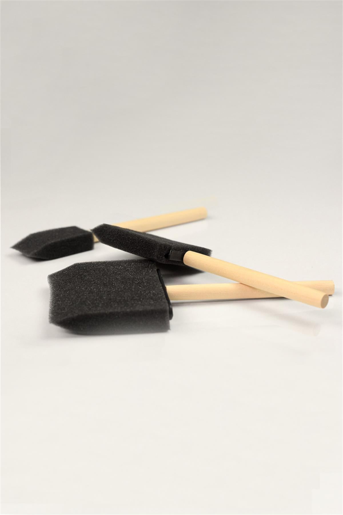 Ahşap Saplı Siyah Sünger Set 3lü