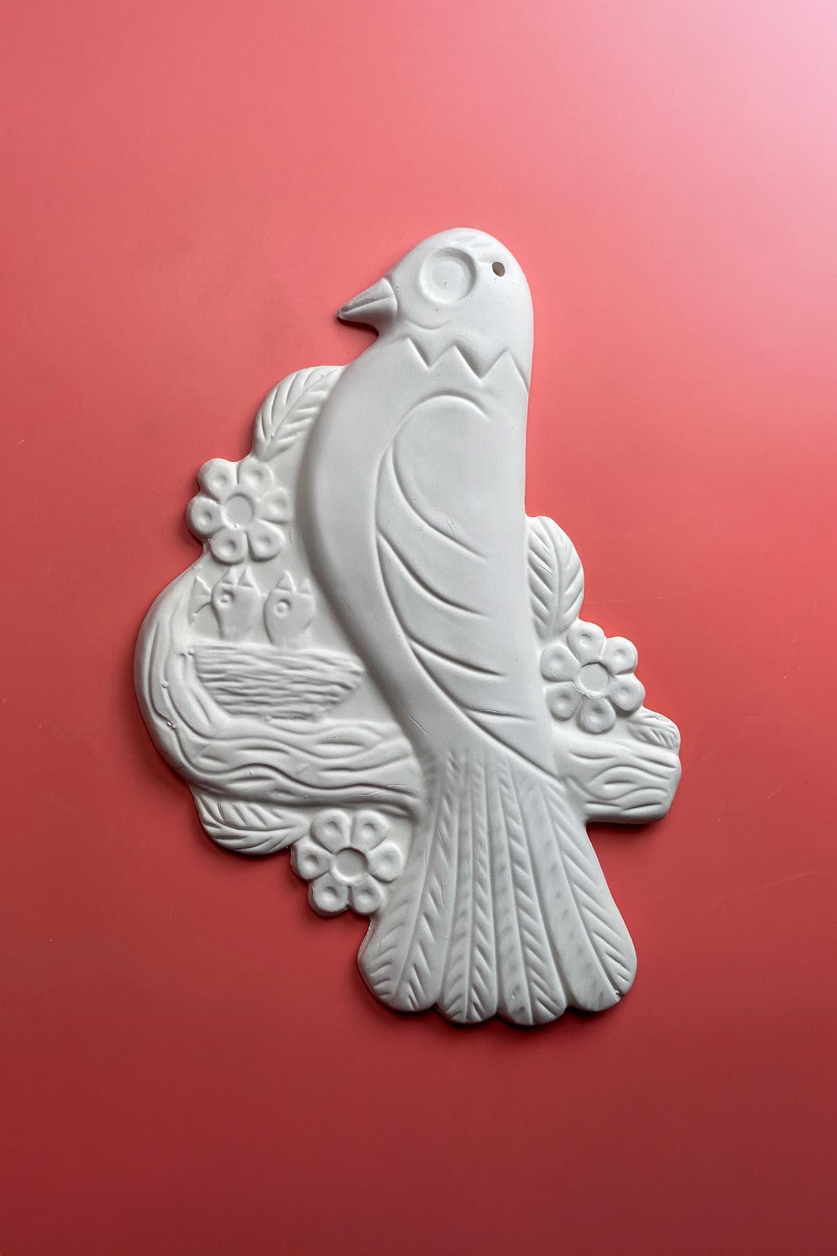 Aile Kuş Seramik Bisküvi