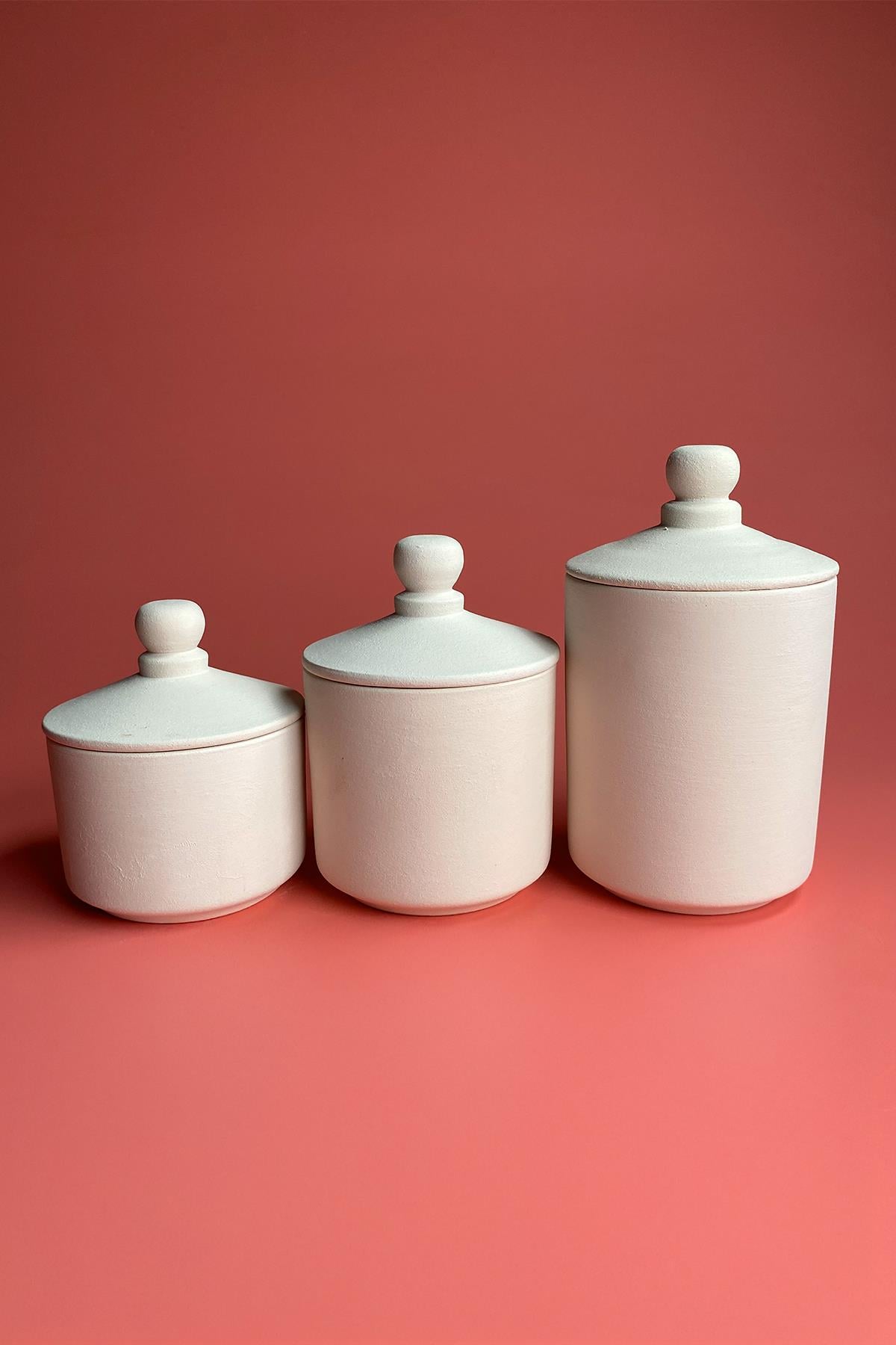 Spice Rack Set Triple Ceramic Bisue