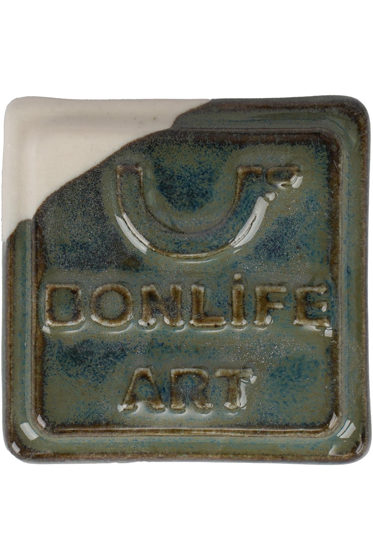 C-21032 Green Motlied Stoneware Artistik Sır
