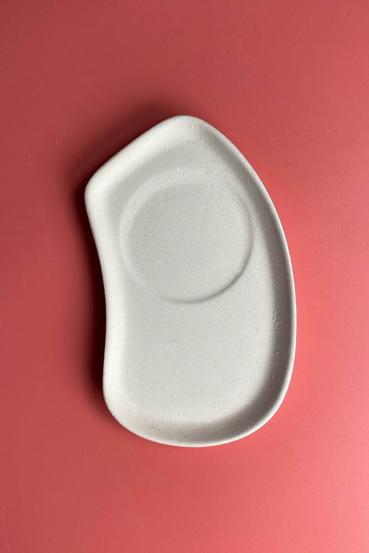 Cansu Serving Plate Ceramic Bisque