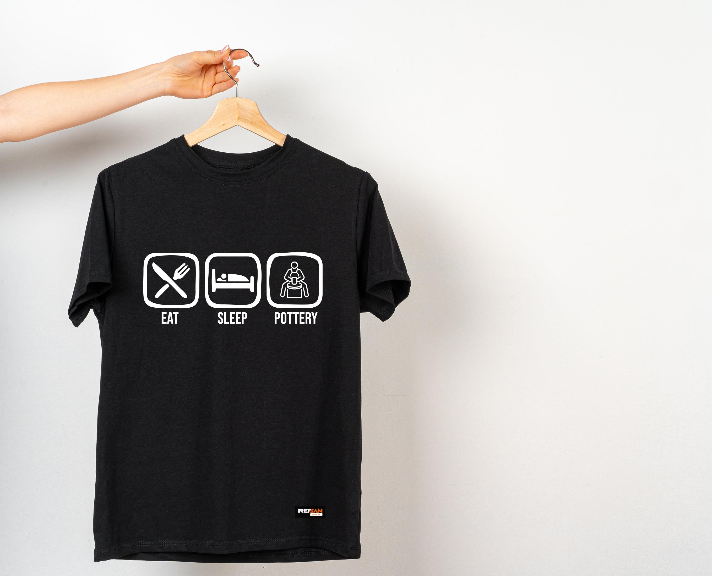 Design T-shirt - Eat Sleep Pottery (Model: 1)