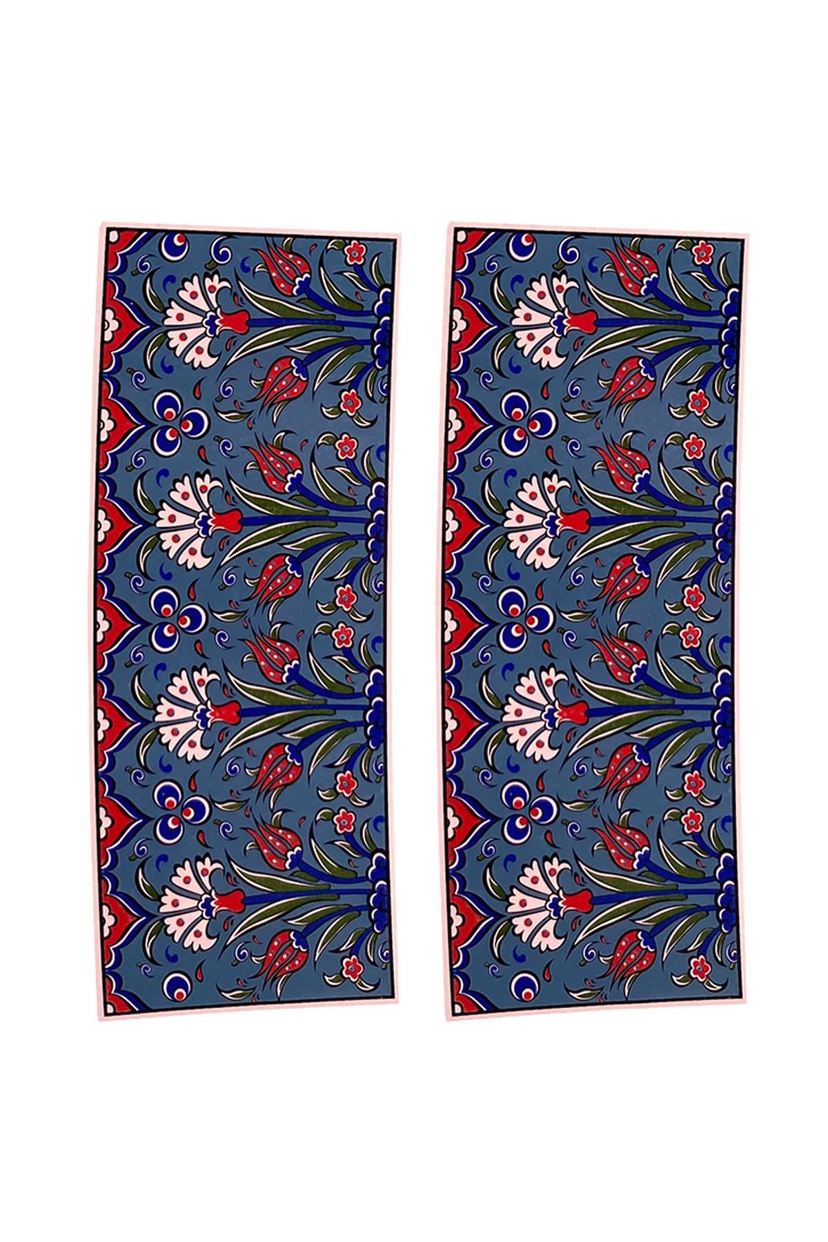 E101-5 Çini Desenli Sır Altı Dekal 9x23 cm
